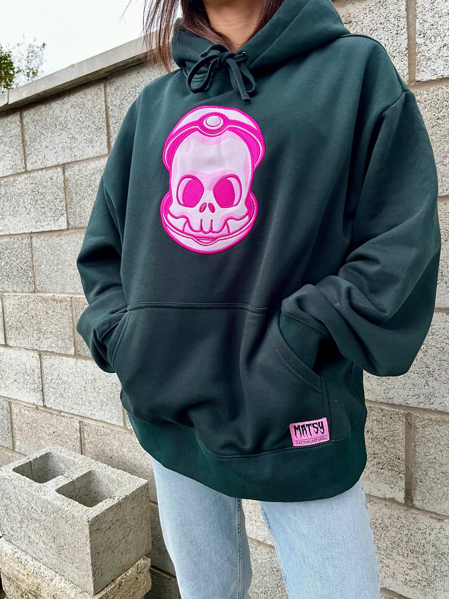 MATSY NEON PINK EMBROIDER HOOD