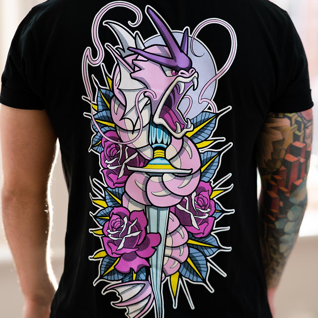 Matsy Art Gyarados T-Shirt in Black