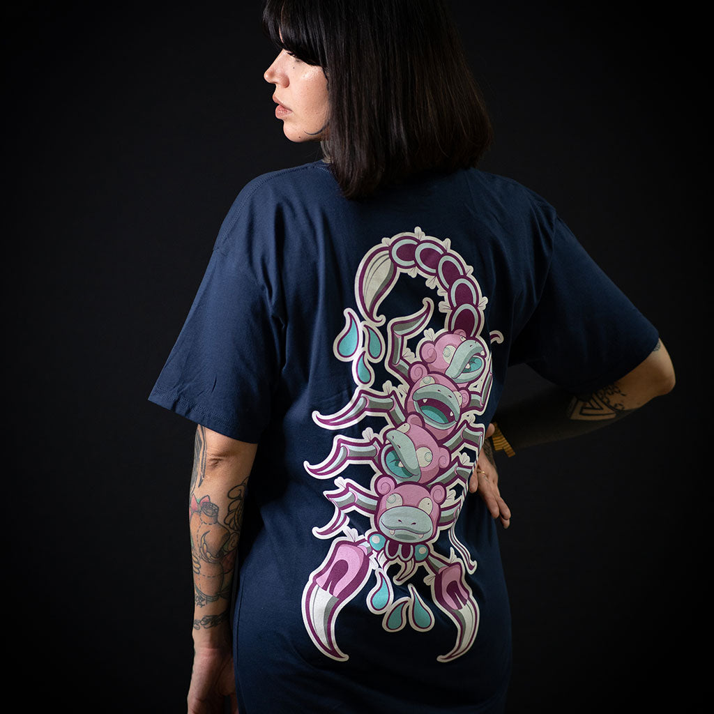 Slowpoke Scorpion Long T-Shirt in Navy